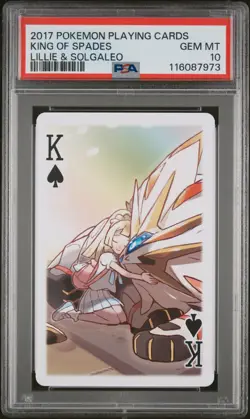 PSA 10 - Lillie & Solgaleo Spades - Lillie & Friends Pokemon Poker Playing Cards - Image 1