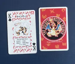 Pokemon Growlithe Arcanine Queen King of Clubs Red Charizard Deck Playing Card - Image 5