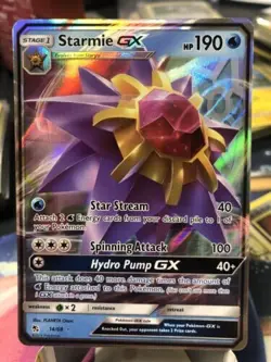 Starmie GX 14/68 - Hidden Fates - Ultra Rare Pokemon Card - Near Mint - Image 1