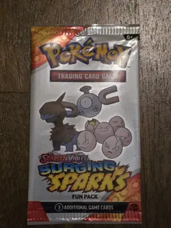 Pokemon Surging Sparks Fun Pack 3 Cards - Image 1