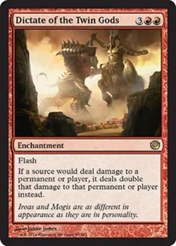 Dictate of the Twin Gods -Foil Medium Play MTG Journey into Nyx - Image 1