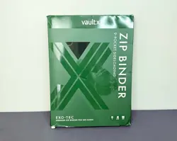 Vault X 9-Pocket Exo-Tec Zip Binder Green 360 Cards NEW - Image 1