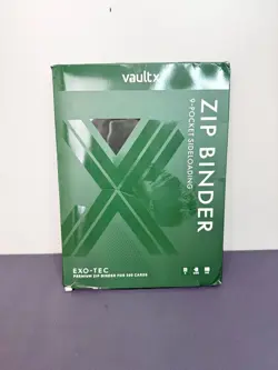 Vault X 9-Pocket Exo-Tec Zip Binder Green 360 Cards NEW - Image 2