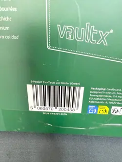 Vault X 9-Pocket Exo-Tec Zip Binder Green 360 Cards NEW - Image 4