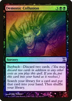 Demonic Collusion FOIL Time Spiral NM Black Rare MAGIC GATHERING CARD ABUGames - Image 1