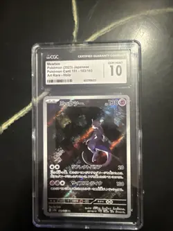 CGC Gem Mint 10✨ Mewtwo 183/165 Holo AR 151 sv2a Pokemon Card Japanese 🌆 - Image 1