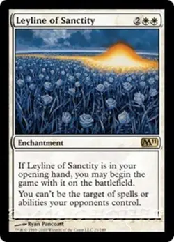 LEYLINE OF SANCTITY M11 Magic 2011 MTG White Enchantment LP - Image 1