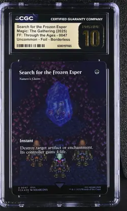 CGC 10 Pristine - Search for the Frozen Esper 0047 FOIL Final Fantasy MTG Magic - Image 1