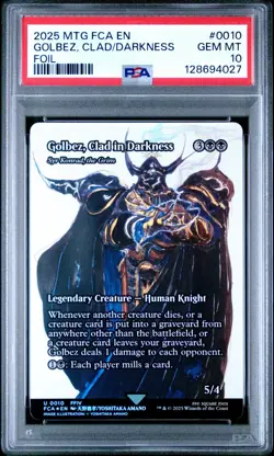 PSA 10 - Golbez, Clad in Darkness 0010 FOIL Final Fantasy MTG Magic FF Amano - Image 1