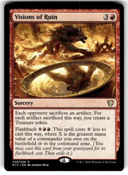 Visions of Ruin Commander: Innistrad: Midnight Hunt Regular MTG NM - Image 1