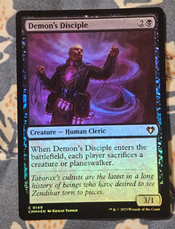 Demon's Disciple FOIL Commander Masters MTG Magic - Image 1