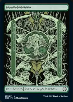 Slightly Played, English - 4 x MTG Forest (271) - Foil - Phyrexian Phyrexia: All - Image 1