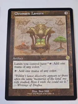 MTG - Chromatic Lantern Schematic RETRO FRAME - Brother's War Artifacts - Image 1