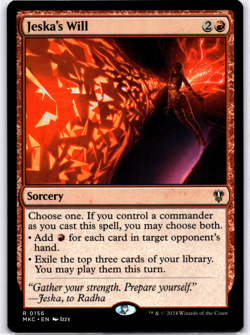Jeska's Will Regular NM MTG - Image 1