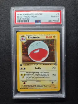 1999 Pokemon Jungle Electrode Holo 2/64 1st Edition PSA 8 - Image 1