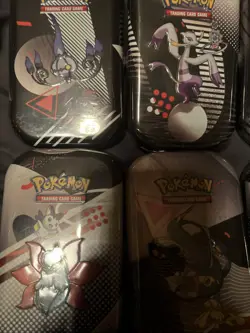 Pokemon Mini Tin Display Black Bolt and White Flare Sealed, 8 Tins - Image 2