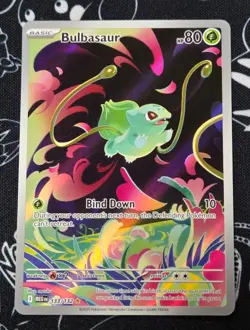 Bulbasaur 133/132 Illustration Rare Pokemon Mega Evolution NM NOT STAMPED - Image 1