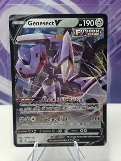 Pokemon TCG Genesect V Fusion Strike 185/264 Holo Ultra Rare - Image 1