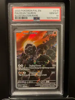 Paldean Tauros #218/193 Sv02: Paldea Evolved Pokemon TCG PSA 10 - Image 1
