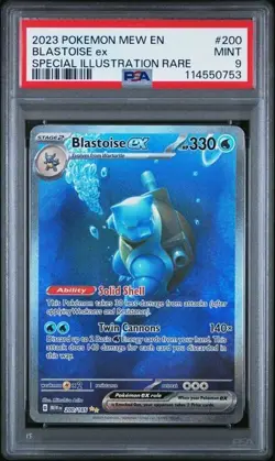 2023 POKEMON MEW EN-151 SPECIAL ILLUSTRATION RARE #200 BLASTOISE EX PSA 9 - Image 1