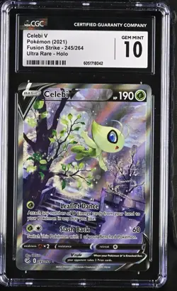 CGC 10 - Celebi V 245/264 Alternate Art - Pokemon Fusion Strike SWSH Gem Mint - Image 1
