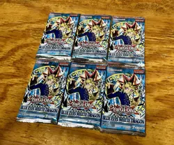 Yu-Gi-Oh! LOB Blue Eyes White Dragon 2014 Unsearched Sealed Booster Pack Lot (6) - Image 2