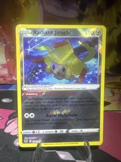 Radiant Jirachi 120/195 Silver Tempest Ultra Rare Holo Pokemon Card NM - Image 1