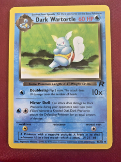 Dark Wartortle Team Rocket 1st Ed.Uncommon 46/82 WOTC Vintage Pokemon card 2000 - Image 1