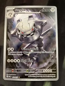 Steelix 150/132 Illustration Rare Me01: Mega Evolution Pokemon Card Full Art - Image 1