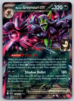 Marnie's Grimmsnarl ex 136/182 SV10: Destined Rivals NM Pokemon Card TCG - Image 1