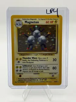Pokemon TCG Magneton Base Set Holo Unlimited Rare Card 9/102 LP Condition - Image 1