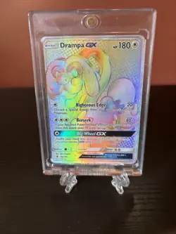 Pokemon Card - Drampa GX 160/145 Rainbow Rare Holo SM Guardians Rising - M/NM - Image 1