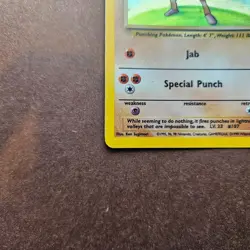 Hitmonchan 007/102 Pokemon Base Set Holo Rare Card - HP (no creases) - Image 4