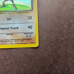 Hitmonchan 007/102 Pokemon Base Set Holo Rare Card - HP (no creases) - Image 5