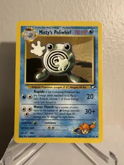 Pokemon TCG Misty's Poliwhirl Gym Heroes Card 53/132 Unlimited Uncommon Vintage - Image 1