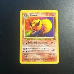 Flareon 19/64 Jungle Unlimited Pokemon Card Regular Rare Moderately Played MP + - Image 1