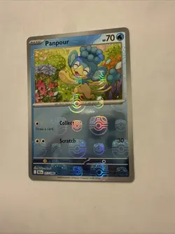 Panpour 017/086 Master Ball Holo Black Bolt Pokemon Card English NM - Image 1