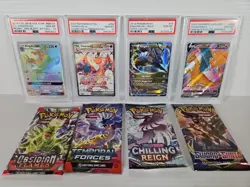 PSA 10 Pokemon Graded Card + SWSH & S&V Booster Packs (2) - Amazing Gift - Image 1