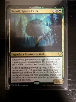 magic the gathering - Sarulf, Realm Eater - Rare - Legendary Creature - Wolf - Image 1