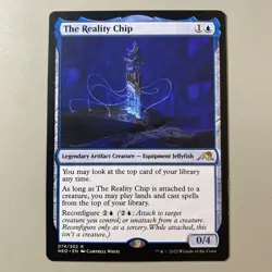 MTG Kamigawa: Neon Dynasty #74 The Reality Chip NM pack fresh - Image 1