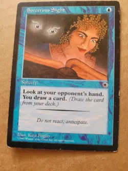 Sorcerous Sight - Portal - 1997 - Magic: The Gathering MTG PLAYED BULK DISCOUNT - Image 1