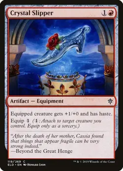 Crystal Slipper 119 ELD Eldraine Red MTG Equipment WOTC 2019 Howard Lyon Haste - Image 1