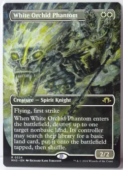 White Orchid Phantom [New, Near Mint] Borderless Art {Modern Horizons 3} - Image 1