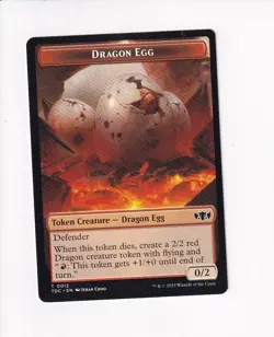 MAGIC MTG COMMANDER: TARKIR: DRAGONSTORM DOUBLE TOKEN DRAGON EGG / DRAGON (#1) - Image 1