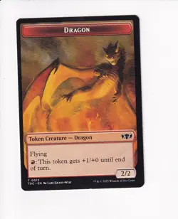MAGIC MTG COMMANDER: TARKIR: DRAGONSTORM DOUBLE TOKEN DRAGON EGG / DRAGON (#1) - Image 2