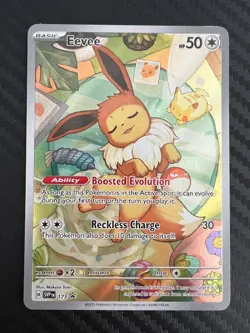 Pokemon TCG Prismatic Evolution Eevee 173 Black Star Promos Illustration Rare NM - Image 1