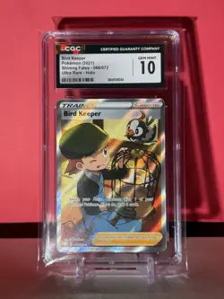 CGC 10 GEM MINT Bird Keeper Holo 066/072 Shining Fates Pokemon Card (PSA) - Image 1