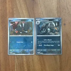 Pokemon TCG Prismatic Evolutions Houndour & Houndoom Poke Ball Pattern NM - Image 1