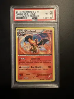 Pokemon Black & White Charizard Holo Boundaries Crossed PSA 8 - Image 1