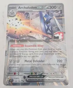 Archaludon Ex 130/191 Stamped Foil PLAY! Pokemon Prize Pack Series 7 Pokemon Tcg - Image 1